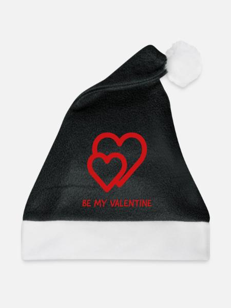 be my valentine - Weihnachtsmütze - Schwarz/Weiß