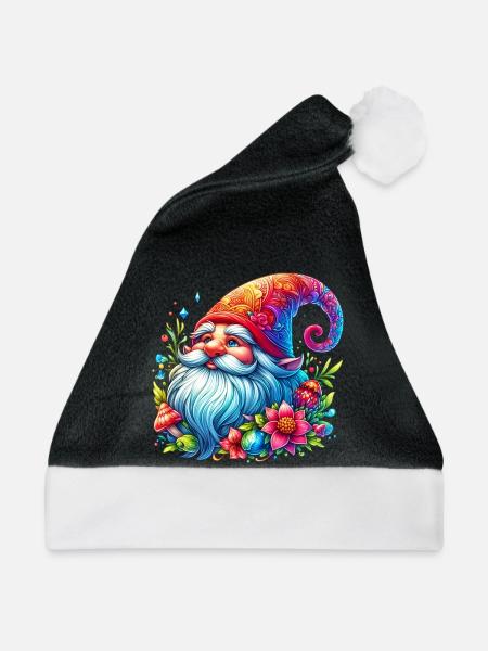 Gnom-Goblin-Elf - Weihnachtsmütze - Schwarz/Weiß