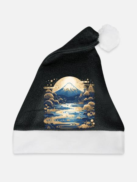 Fujisan - Weihnachtsmütze - Schwarz/Weiß