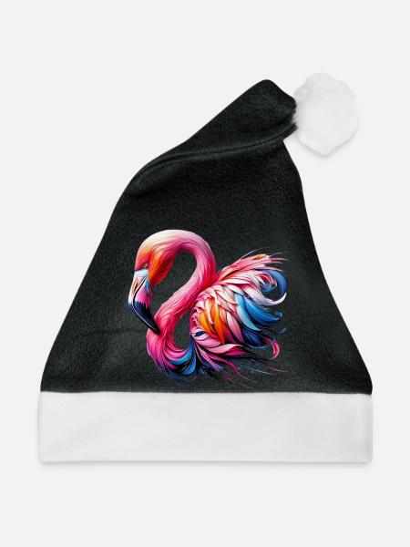 Flamingo - Weihnachtsmütze - Schwarz/Weiß