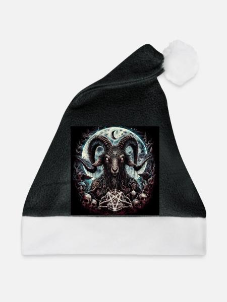 Ziegenbock - Weihnachtsmütze - Schwarz/Weiß
