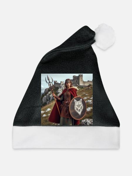 Wikinger-Krieger - Weihnachtsmütze - Schwarz/Weiß