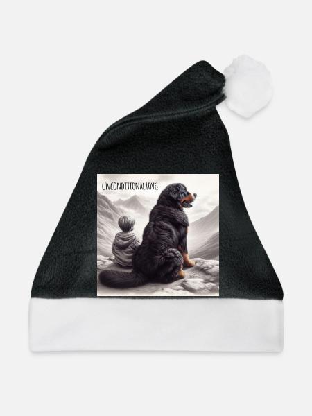 Berner Sennenhund - Weihnachtsmütze - Schwarz/Weiß