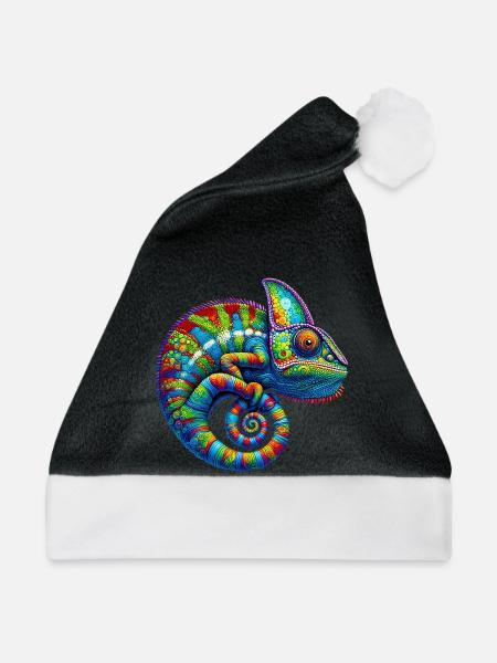 Chamäleon - Weihnachtsmütze - Schwarz/Weiß
