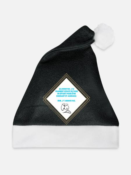 Ich kann nicht - Weihnachtsmütze - Schwarz/Weiß