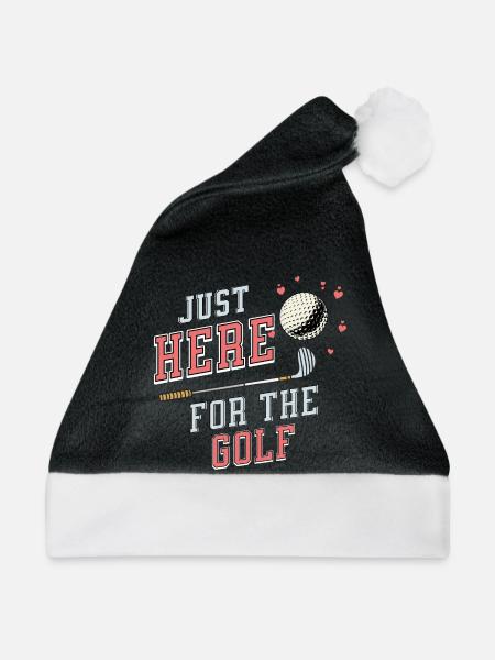 Golf Motivations-Design für Golfliebhaber - Weihnachtsmütze - Schwarz/Weiß - Vorne