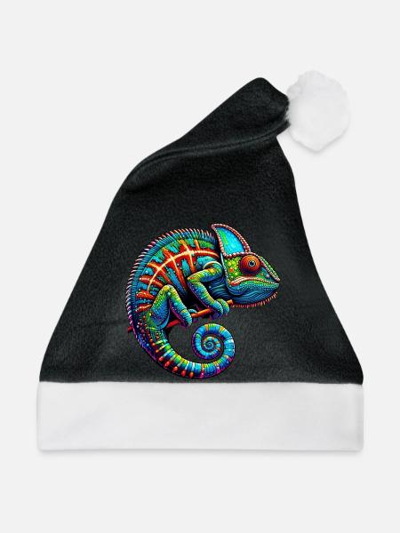 Chamäleon - Weihnachtsmütze - Schwarz/Weiß