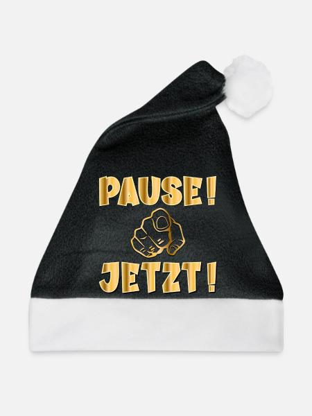 PAUSE JETZT - Weihnachtsmütze - Schwarz/Weiß