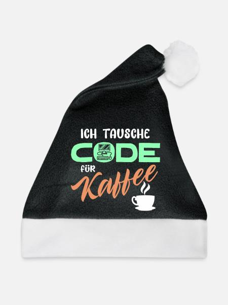 Code Developer Statement Programmierer Computer - Weihnachtsmütze - Schwarz/Weiß