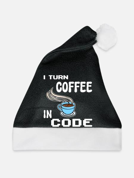 Developer Computerfreak Statement Programmierer - Weihnachtsmütze - Schwarz/Weiß - Vorne