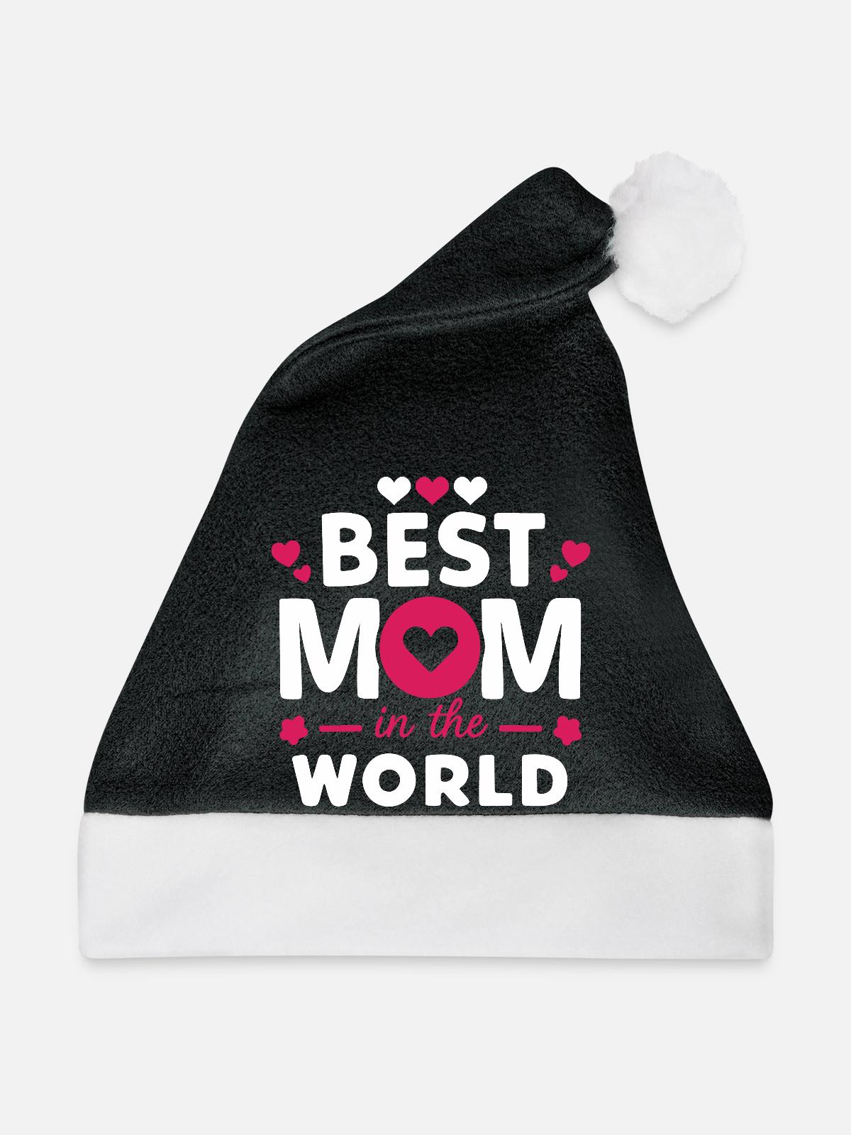 Beste Mutter der Welt - Weihnachtsmütze - Schwarz/Weiß - Vorne