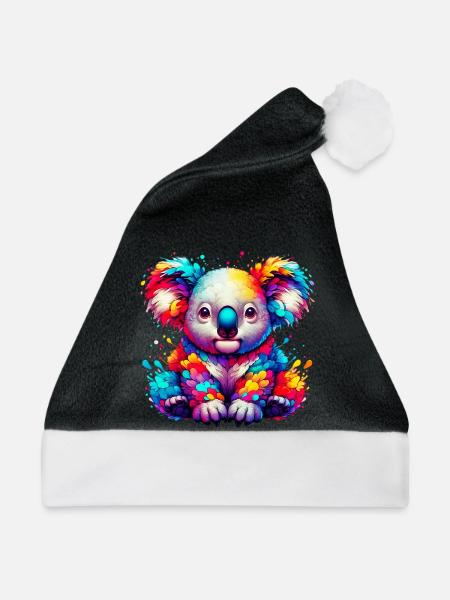 Koala - Weihnachtsmütze - Schwarz/Weiß