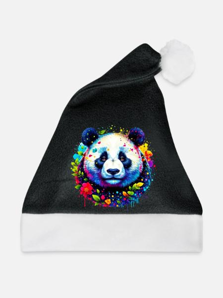 Panda - Weihnachtsmütze - Schwarz/Weiß