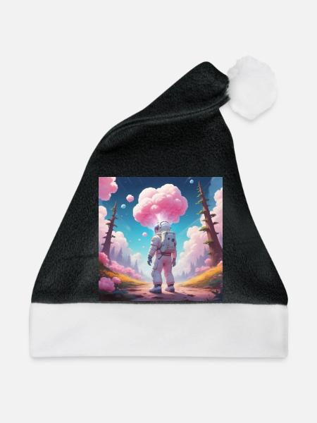 Astronaut auf Traumplanet - Weihnachtsmütze - Schwarz/Weiß