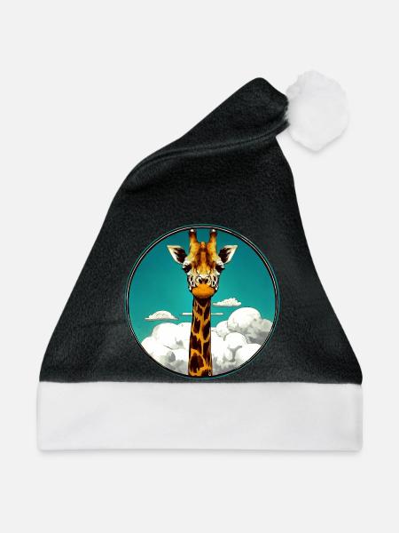 Giraffe - Weihnachtsmütze - Schwarz/Weiß