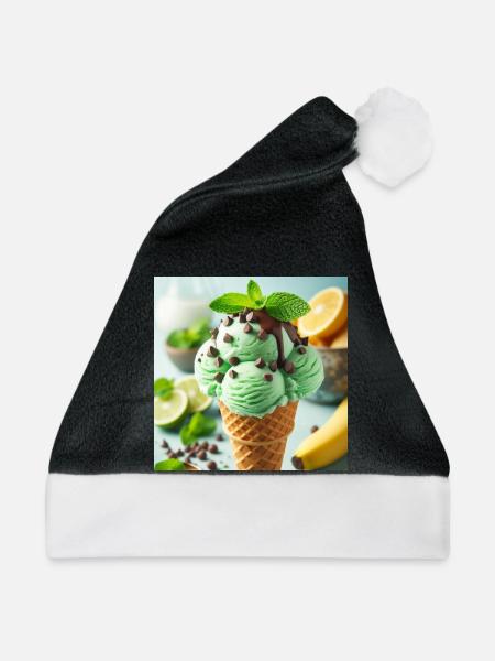Minz-Eis - Weihnachtsmütze - Schwarz/Weiß