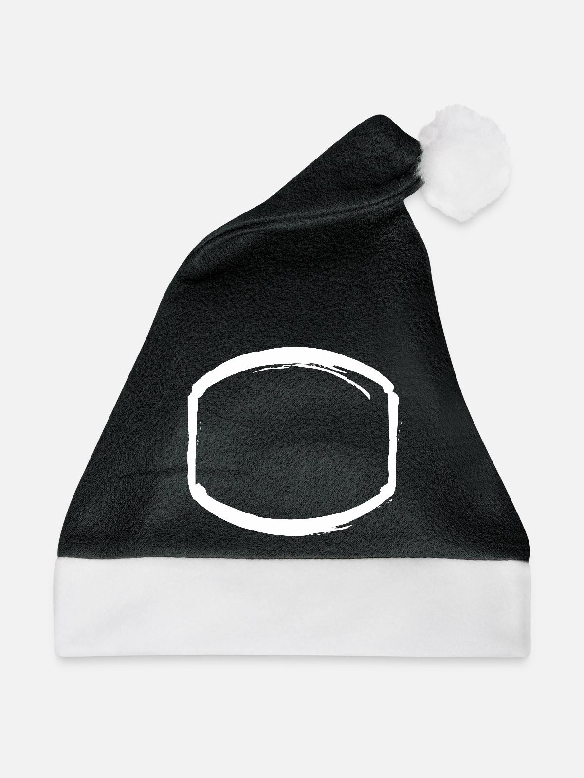 white oval frame - Weihnachtsmütze - Schwarz/Weiß - Vorne