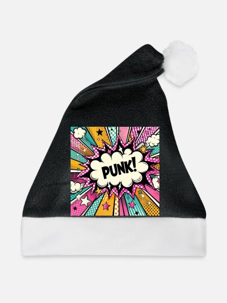 Punk 3 - Weihnachtsmütze - Schwarz/Weiß