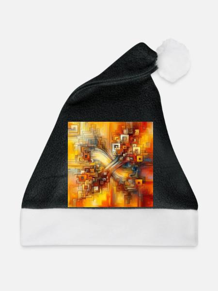 Quadrate 3 - Weihnachtsmütze - Schwarz/Weiß
