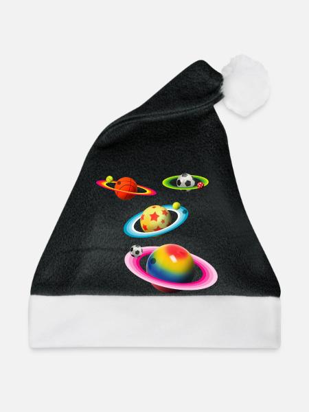 Bunte Bälle - Weihnachtsmütze - Schwarz/Weiß