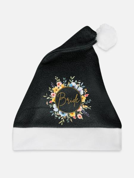 Team Bride! Personalisierbar - Weihnachtsmütze - Schwarz/Weiß