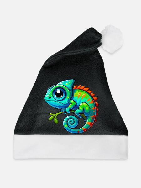 Chamäleon - Weihnachtsmütze - Schwarz/Weiß