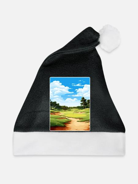 Quali Hollow Golf Club Reiseposter Souvenir WPA - Weihnachtsmütze - Schwarz/Weiß - Vorne