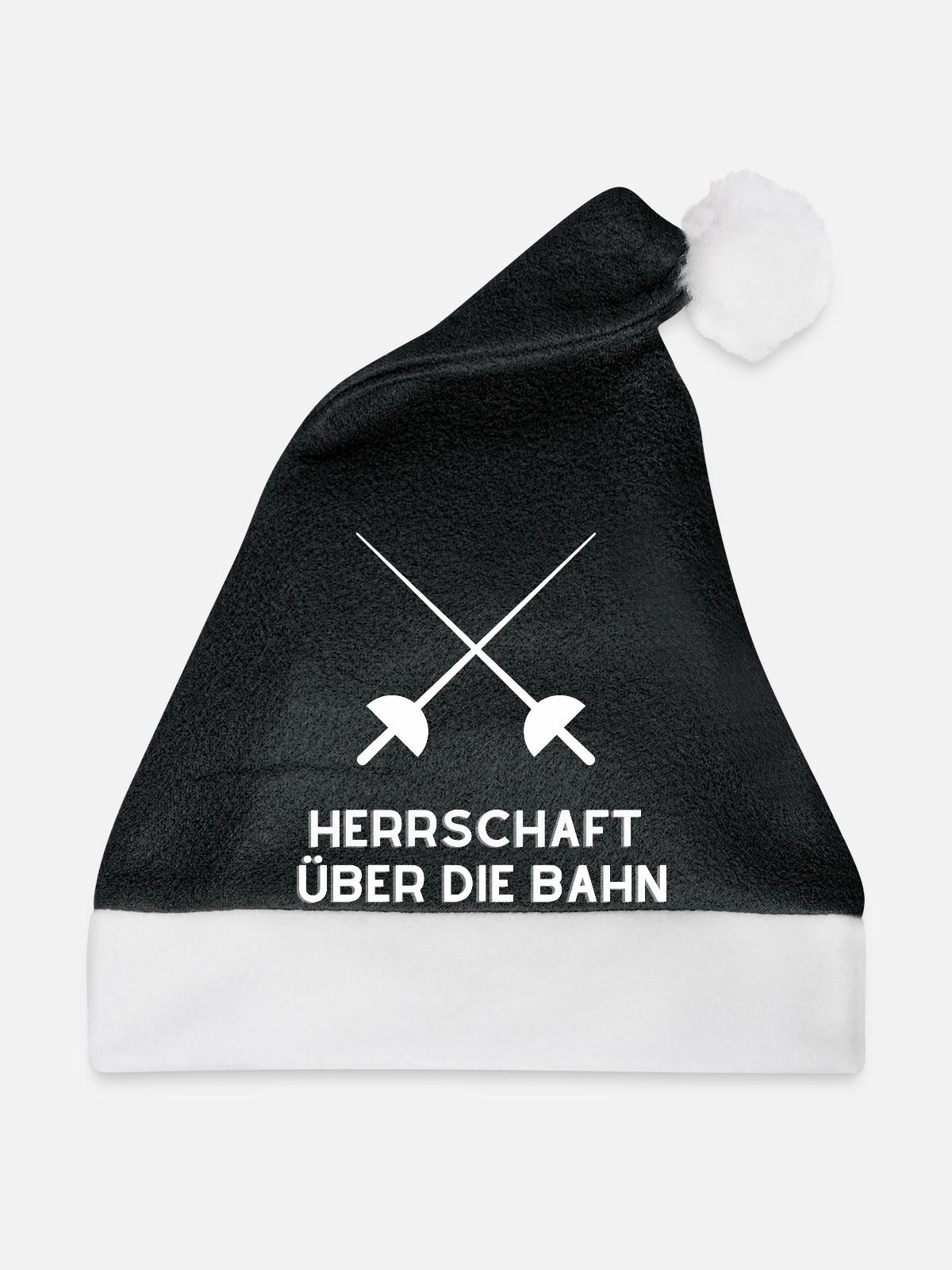 Herrschaft auf der Fechtbahn - Weihnachtsmütze - Schwarz/Weiß - Vorne