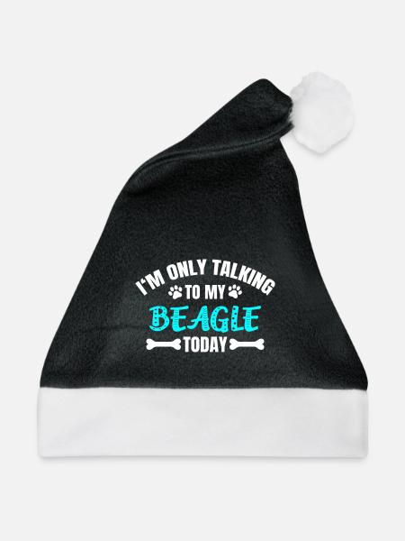 Beagle - Weihnachtsmütze - Schwarz/Weiß