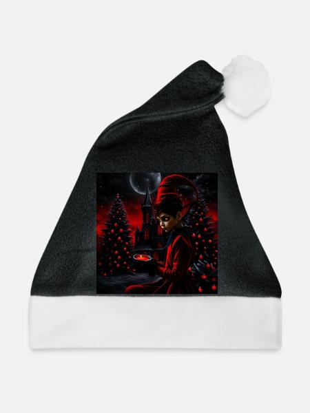 Die dunkle Weihnachtszeit. - Weihnachtsmütze - Schwarz/Weiß