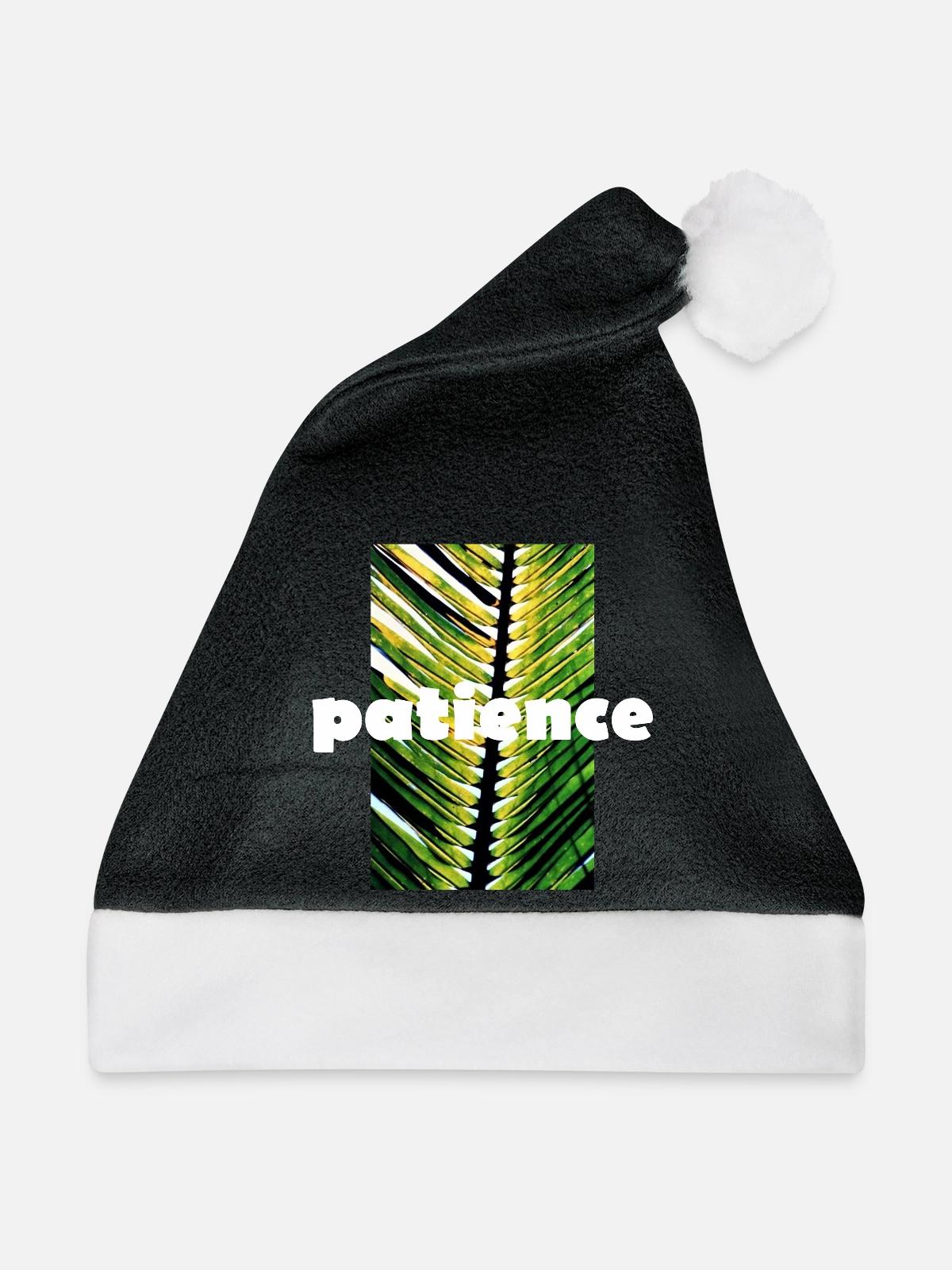 PATIENCE - Weihnachtsmütze - Schwarz/Weiß - Vorne
