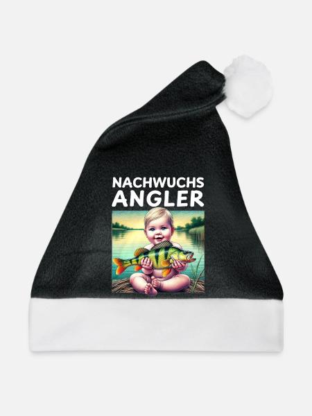 Nachwuchs Angler - Baby Geschenk - Weihnachtsmütze - Schwarz/Weiß