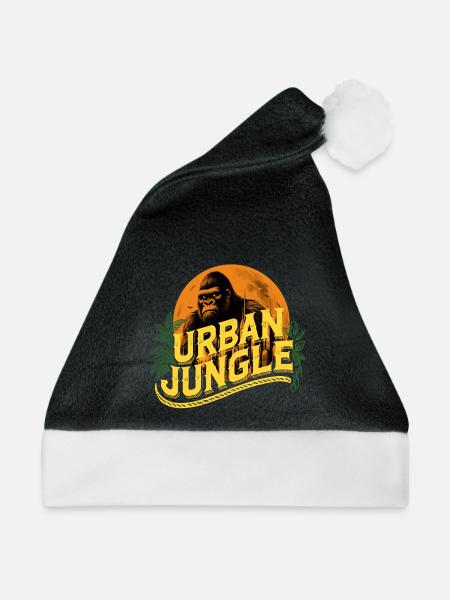 Urban Jungle Logo Farbe - Weihnachtsmütze - Schwarz/Weiß
