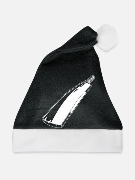 Kricketschläger Zeichnung - Weihnachtsmütze - Schwarz/Weiß