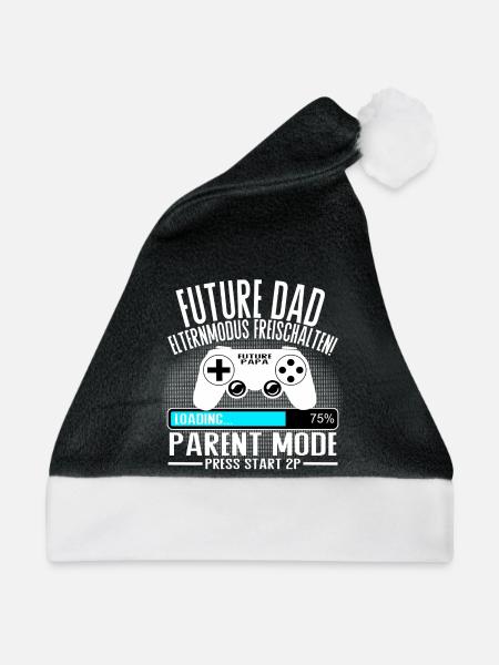 Future Dad – Parent Mode On - Weihnachtsmütze - Schwarz/Weiß