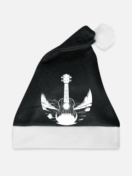 Ukulele Grafik - Weihnachtsmütze - Schwarz/Weiß
