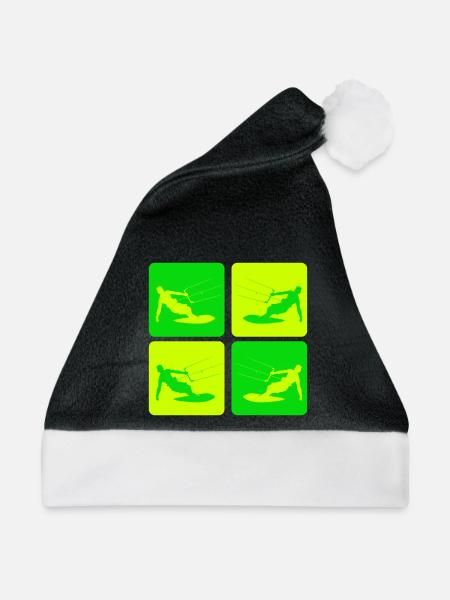 Kitesurfen Pop Art Style - Weihnachtsmütze - Schwarz/Weiß