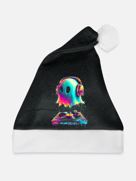 DJ Ghost - Weihnachtsmütze - Schwarz/Weiß