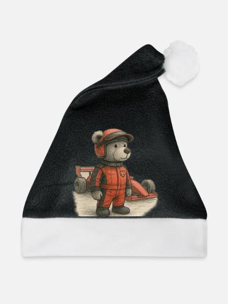 Lord Petzi Rennfahrer - Weihnachtsmütze - Schwarz/Weiß