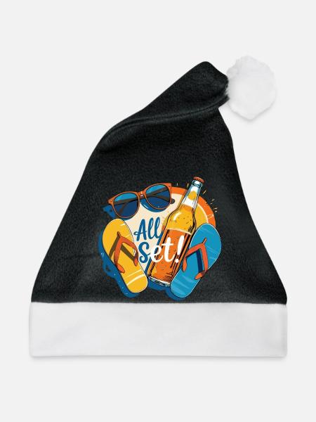 Sommer - Weihnachtsmütze - Schwarz/Weiß