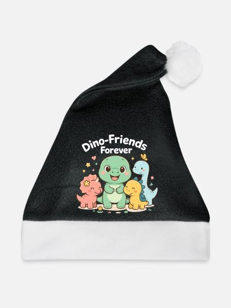Dino-Friends - Weihnachtsmütze - Schwarz/Weiß