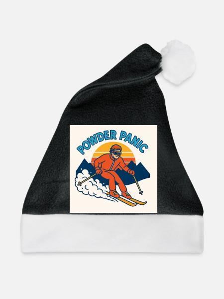 Powder Panic Retro Ski - Weihnachtsmütze - Schwarz/Weiß