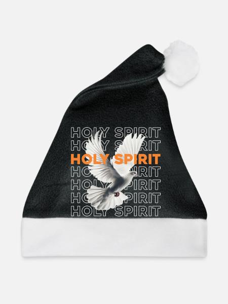 Taube des Heiligen Geistes - Weihnachtsmütze - Schwarz/Weiß - Vorne