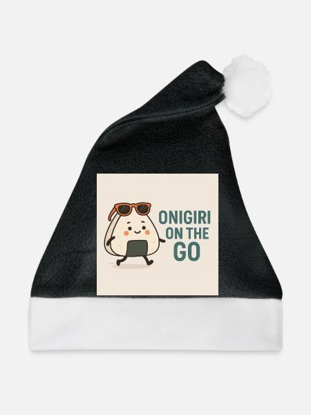 Onigiri für unterwegs - Weihnachtsmütze - Schwarz/Weiß