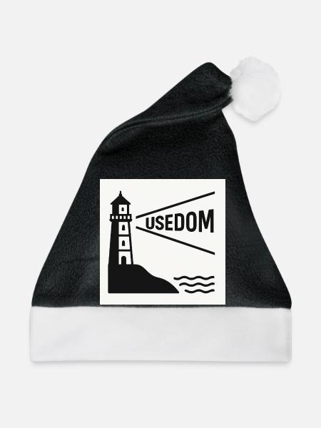 Usedom  - Weihnachtsmütze - Schwarz/Weiß - Vorne
