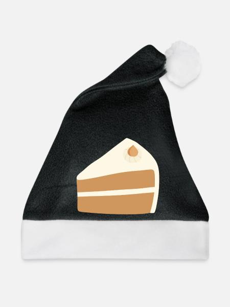 Nusskuchen-Scheiben-Design - Weihnachtsmütze - Schwarz/Weiß