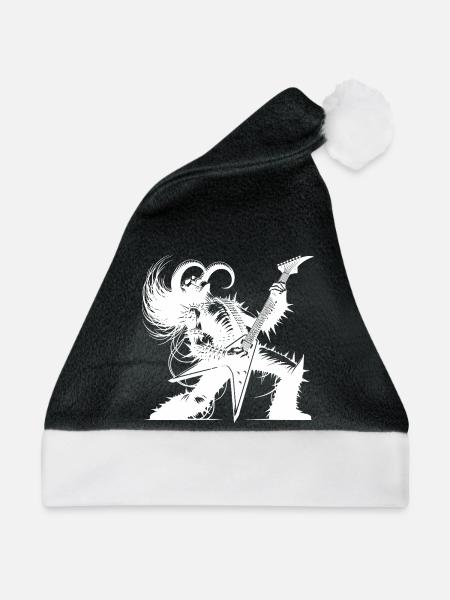 Dämonisches Gitarrensolo lauter als die Hölle - Weihnachtsmütze - Schwarz/Weiß - Vorne