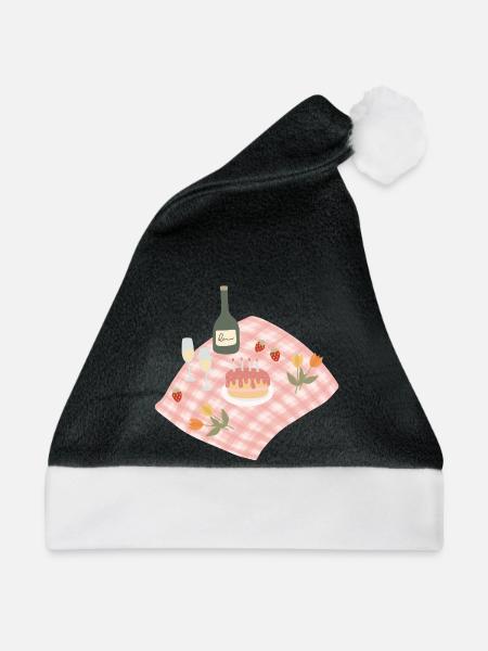 Feier Picknick Party Design - Weihnachtsmütze - Schwarz/Weiß
