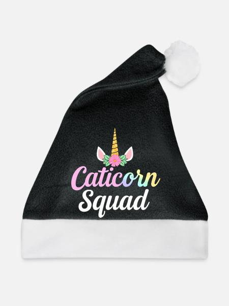 Caticorn Squad - Weihnachtsmütze - Schwarz/Weiß