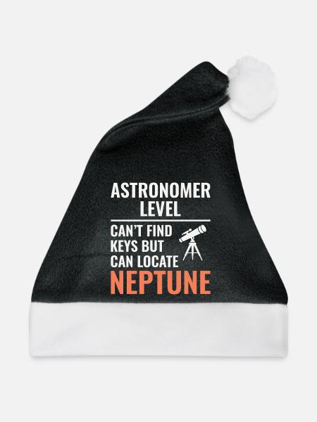 Astronomie-Planeten-Liebhaber-Design - Weihnachtsmütze - Schwarz/Weiß - Vorne